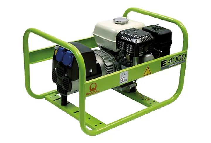 Groupe électrogène thermique Pramac E4000 sur cadre vert