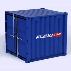 Conteneur maritime bleu compact pour le stockage sécurisé
