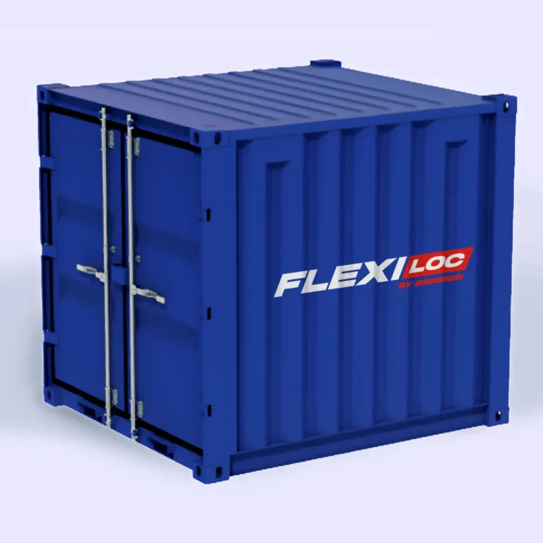 Conteneur maritime bleu compact pour le stockage sécurisé